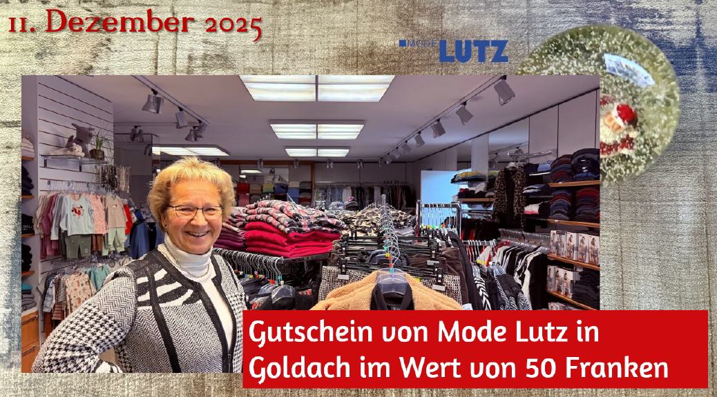 Einen Gutschein von Mode Lutz in Goldach!