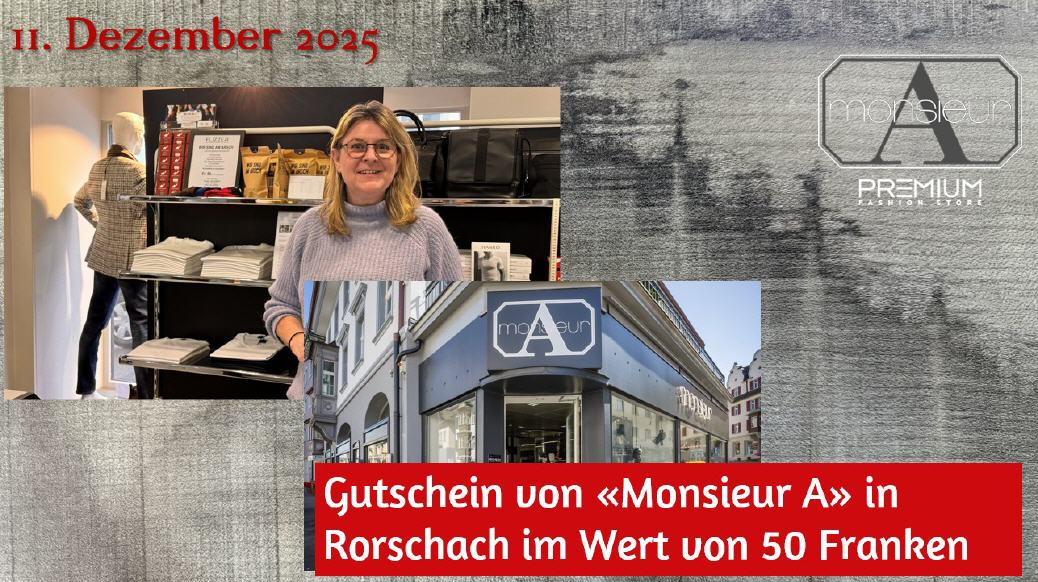 Einen Gutschein von Monsieur A in Rorschach!