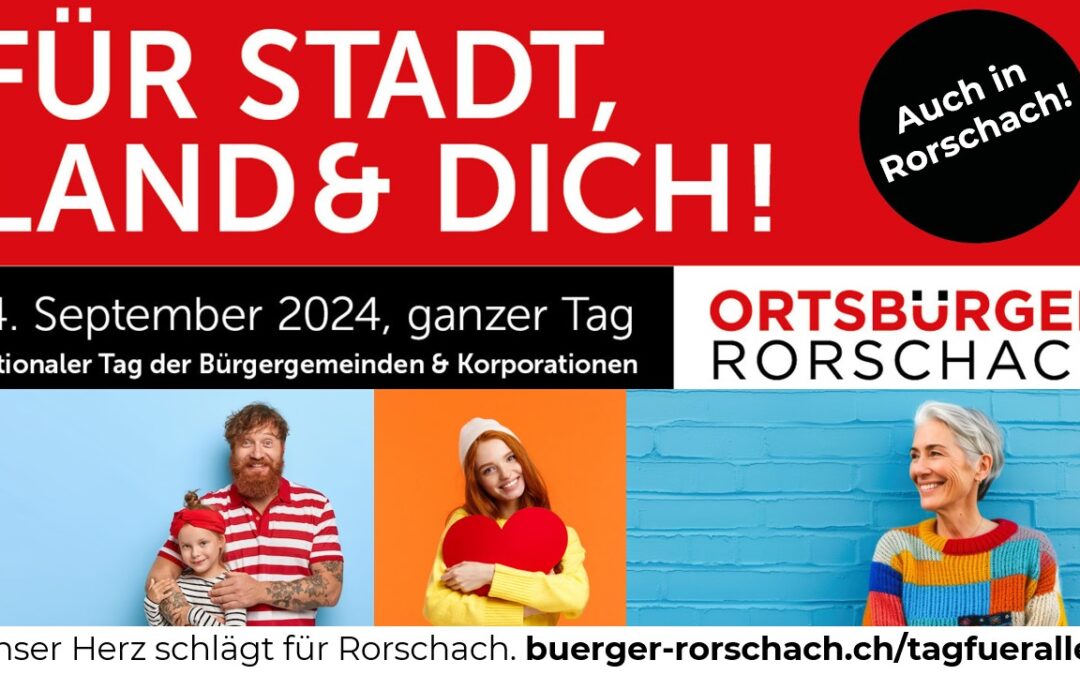 Schweizweiter Tag der Ortsgemeinden am 14.09.24: Feiern auch wir in Rorschach!